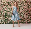 Floral Jacquard Midi Dress With Pockets In Blue Multi sold by Adrianna Papell