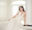 Mikado And Lace A-Line Gown In Ivory Nude sold by Adrianna Papell