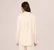 Button Up Utility Top With Pockets In Barley sold by Adrianna Papell