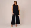 Plus Size Sleeveless Asymmetrical Jumpsuit In Midnight sold by Adrianna Papell