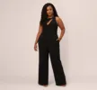 Plus Size Knit Crepe Wide Leg Jumpsuit With Cutout Accent In Black sold by Adrianna Papell