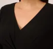 Plus Size Long Sleeve Jersey Jumpsuit With Chiffon Details In Black sold by Adrianna Papell