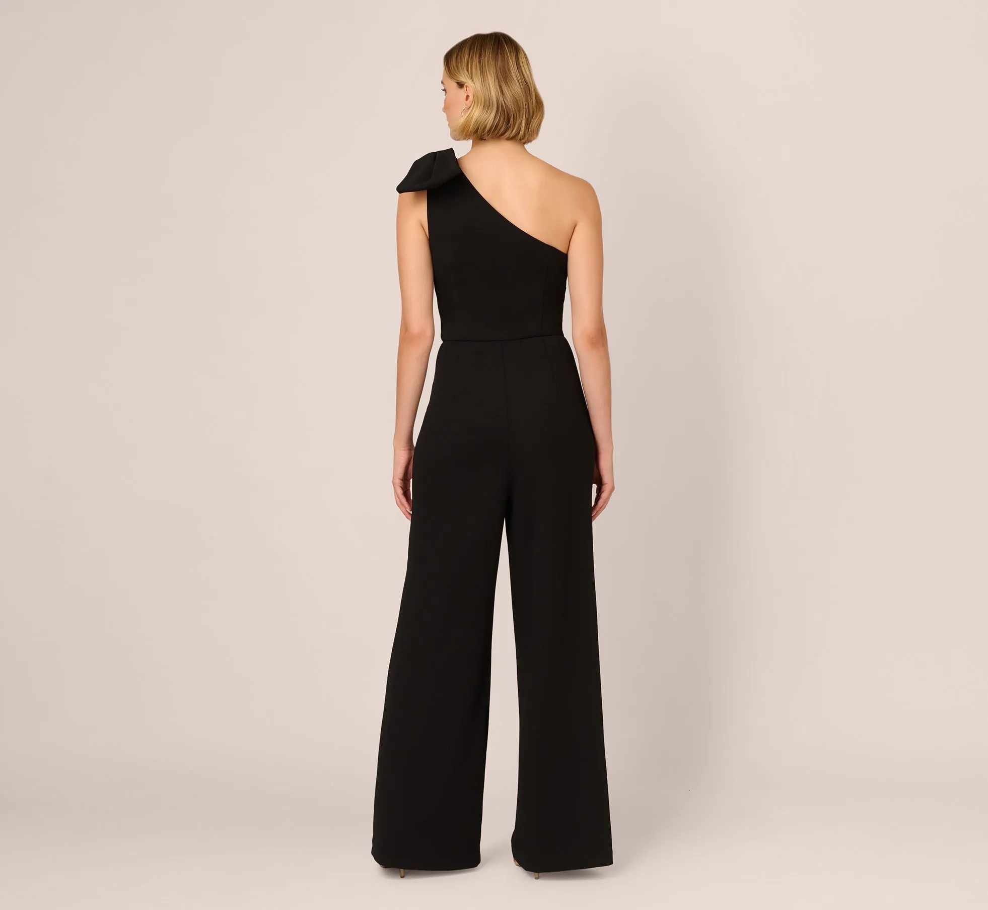 One Shoulder Bow Jumpsuit In Black sold by Adrianna Papell product image thumbnail 5