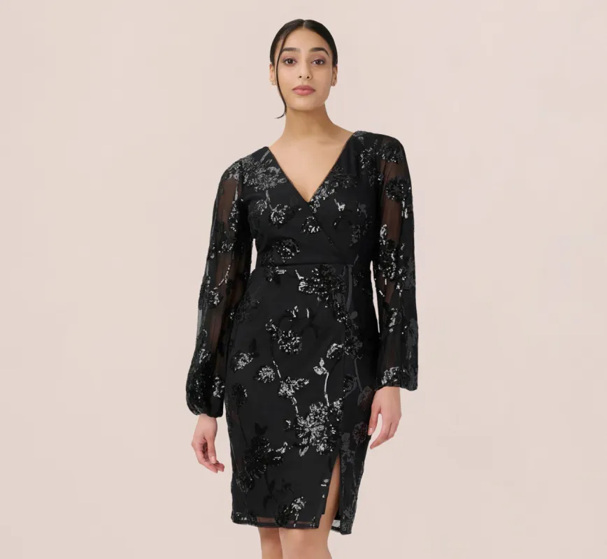 Beaded Short Sheath Cocktail Dress In Black sold by Adrianna Papell