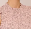 Dot Print Sleeveless Top With Ruffled Details In Champagne Small Dot sold by Adrianna Papell