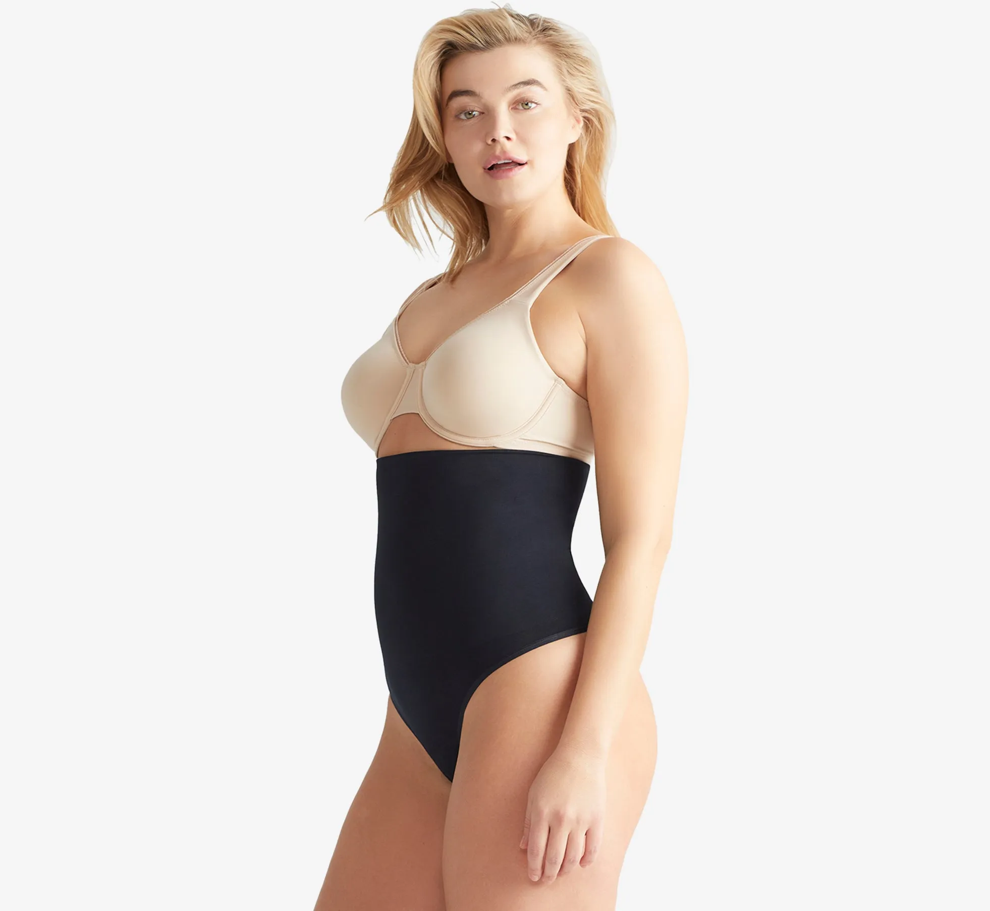 High Waisted Shaping Thong In Black sold by Adrianna Papell product image thumbnail 3