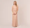 Art Deco Beaded Blouson Gown In Blush sold by Adrianna Papell