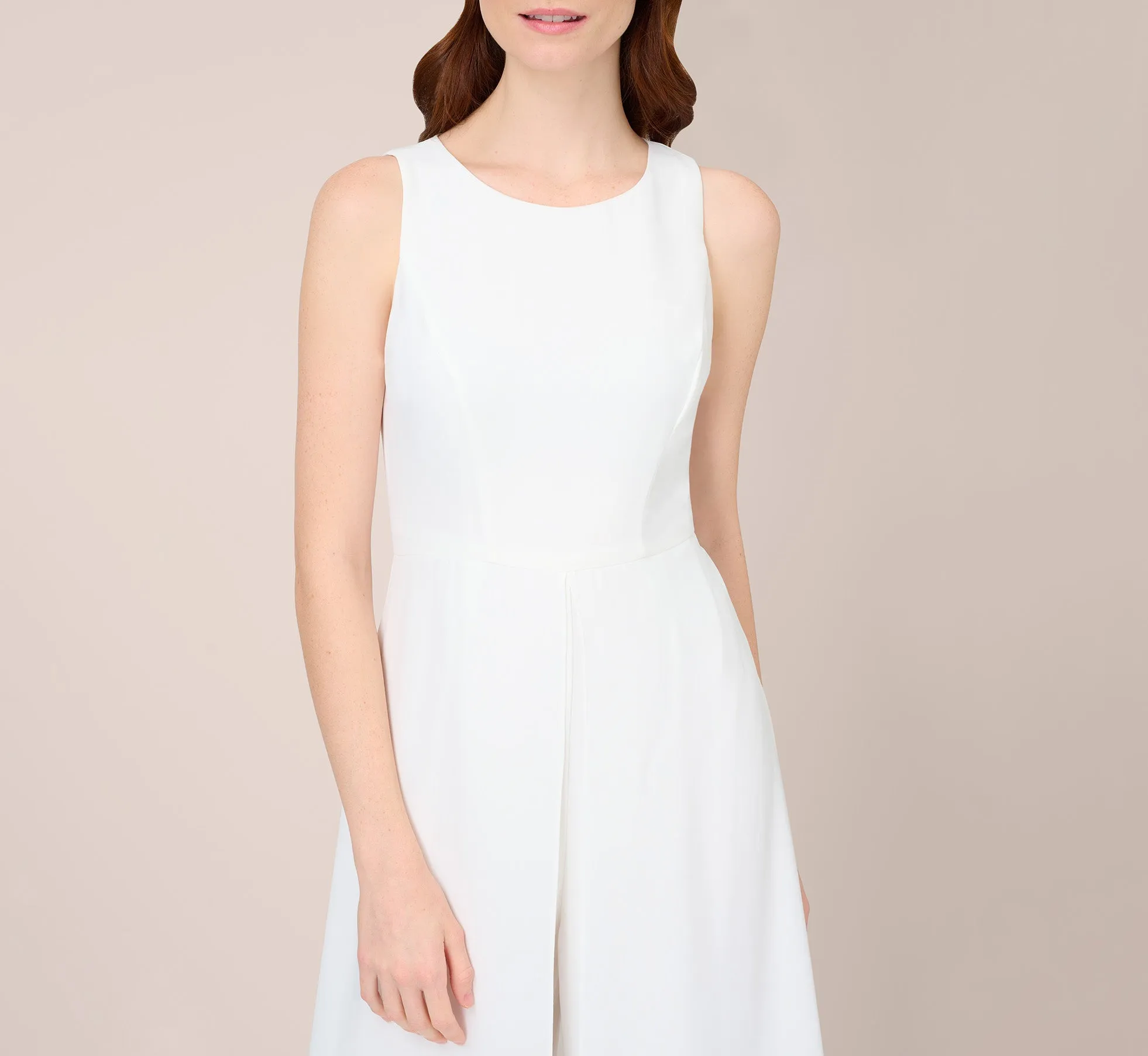 Colorblock Jumpsuit With Skirt Overlay In Ivory sold by Adrianna Papell product image thumbnail 3