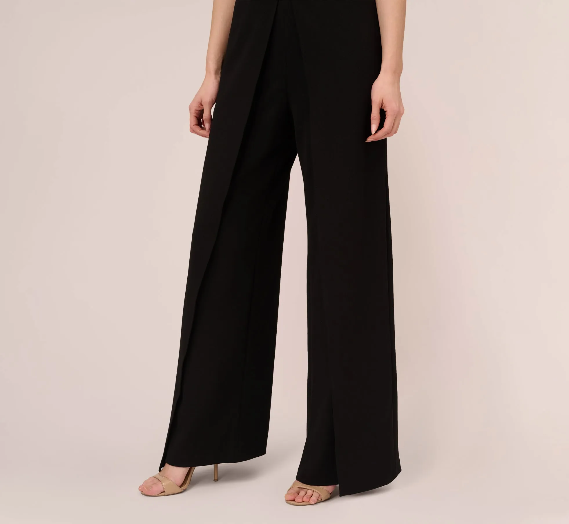 Sleeveless Tailored Jumpsuit With Wide Leg In Black sold by Adrianna Papell product image thumbnail 5