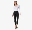 Cropped Tailored Pant With Hardware Detail In Black sold by Adrianna Papell