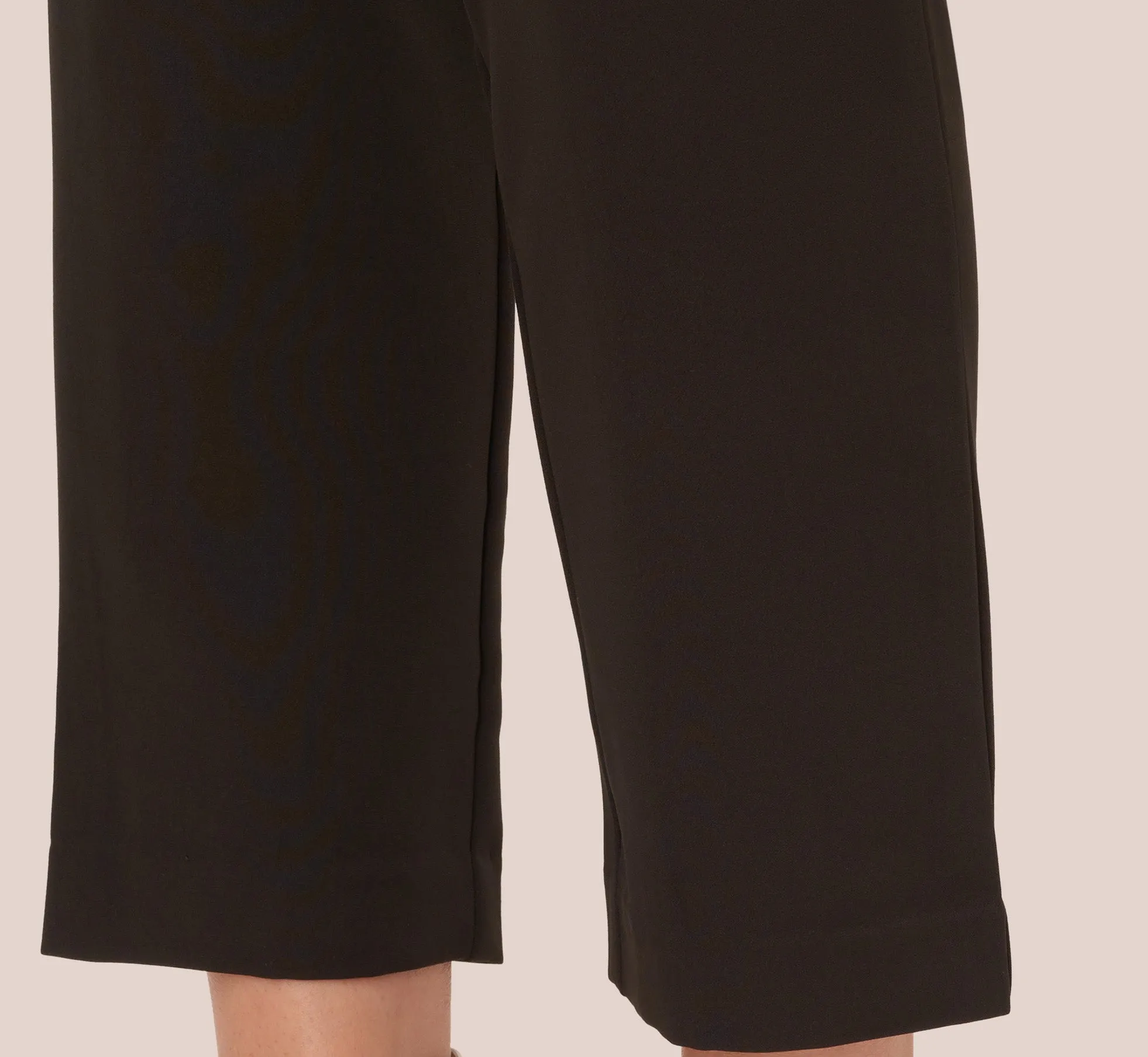 Cropped Tailored Pant With Hardware Detail In Black sold by Adrianna Papell product image thumbnail 5