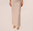 Off Shoulder Dress With Floral Embellishment In Marble sold by Adrianna Papell