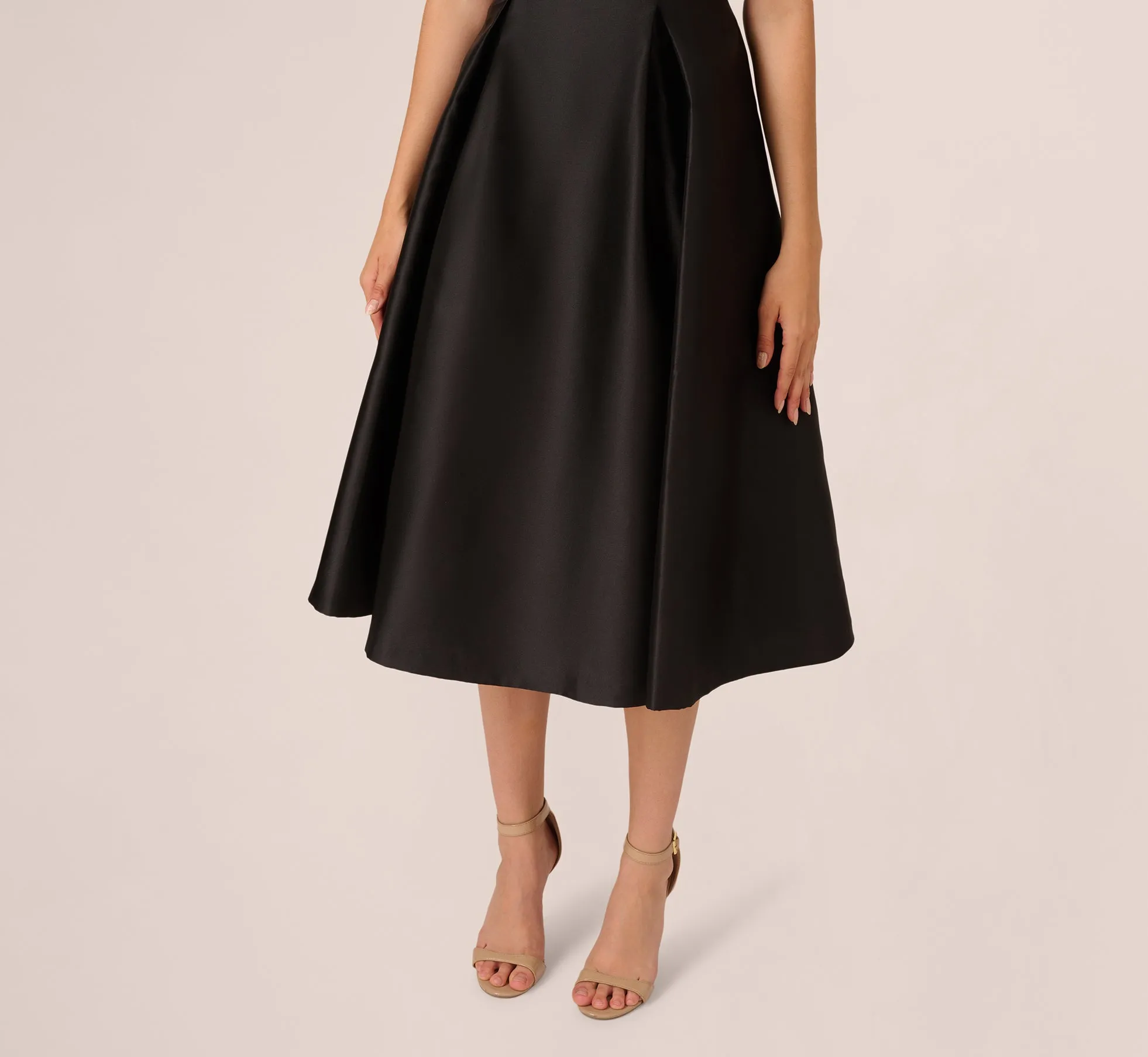Roll Neck Mikado Dress In Black sold by Adrianna Papell product image thumbnail 5