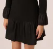 Crepe And Taffeta Drop Waist Short Dress In Black sold by Adrianna Papell