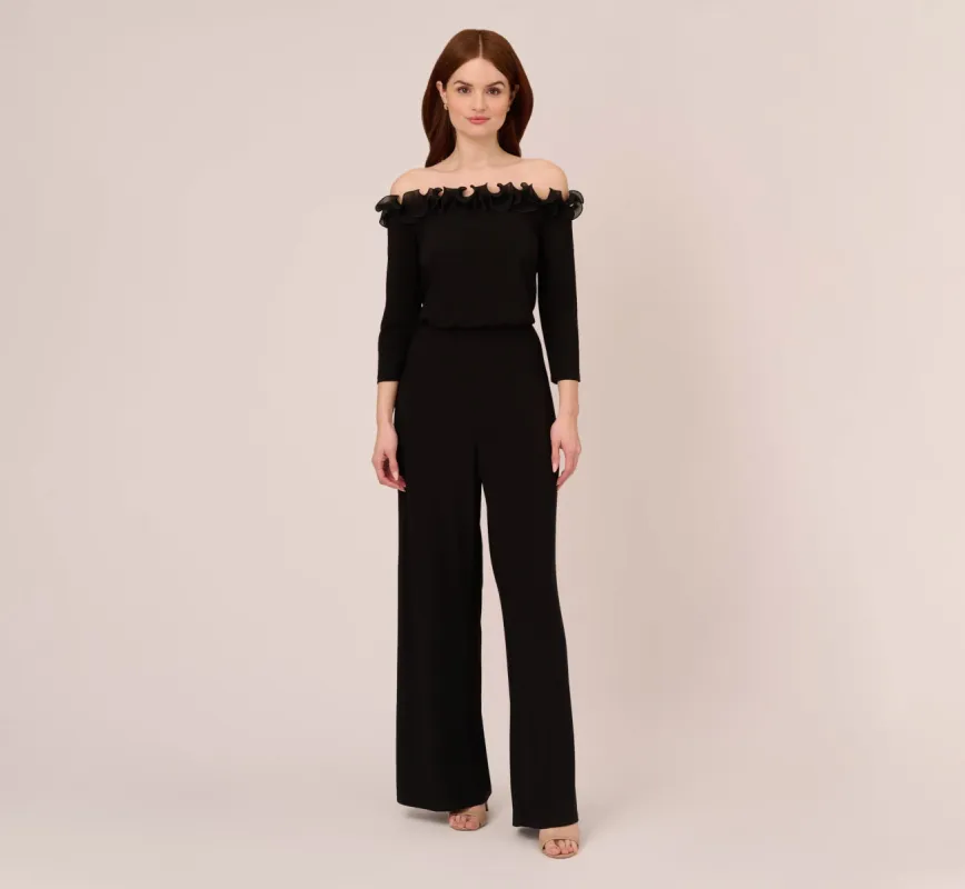Signature Blouson Jumpsuit In Black sold by Adrianna Papell