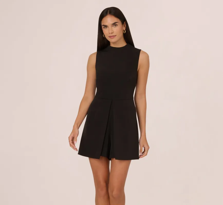 Sleeveless Romper With Peplum Hem In Black sold by Adrianna Papell