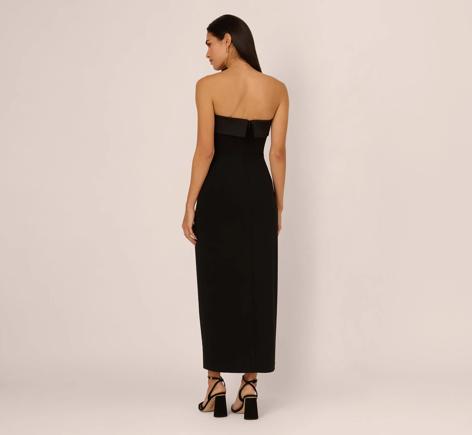 Strapless Knit Crepe Blazer Midi Dress In Black sold by Adrianna Papell product image thumbnail 5