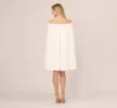 Off The Shoulder Cape Dress In Ivory sold by Adrianna Papell