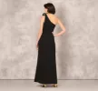 One Shoulder Pleated Detail Mermaid Gown In Black sold by Adrianna Papell