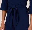Knit Crepe Wide Leg Jumpsuit With Bell Sleeves In Navy Sateen sold by Adrianna Papell