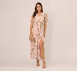 Floral Embroidered Maxi Dress With Sheer Flutter Sleeves In Blush Multi sold by Adrianna Papell
