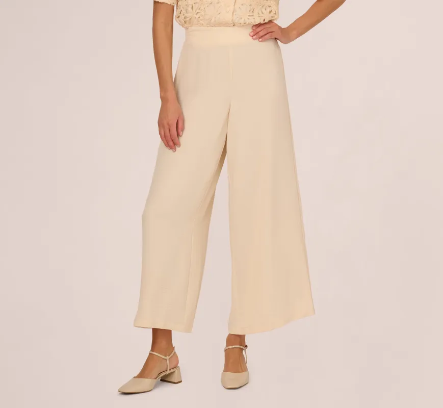 Wide Leg Pull On Airflow Pant In Cannoli Cream sold by Adrianna Papell