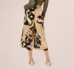 Floral Print Gaucho Pant In Khaki Black Sunset Floral sold by Adrianna Papell