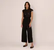 Wide Leg Airflow Pant And Sheer Soutache Vest Set In Black sold by Adrianna Papell