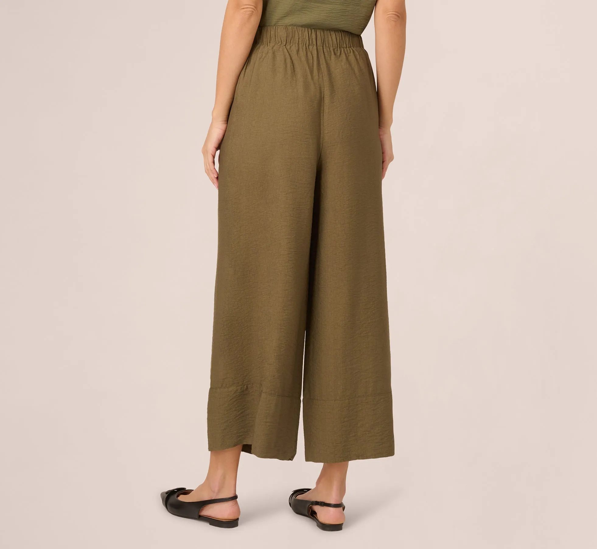 Wide Leg Drawstring Pant In New Green sold by Adrianna Papell product image thumbnail 5