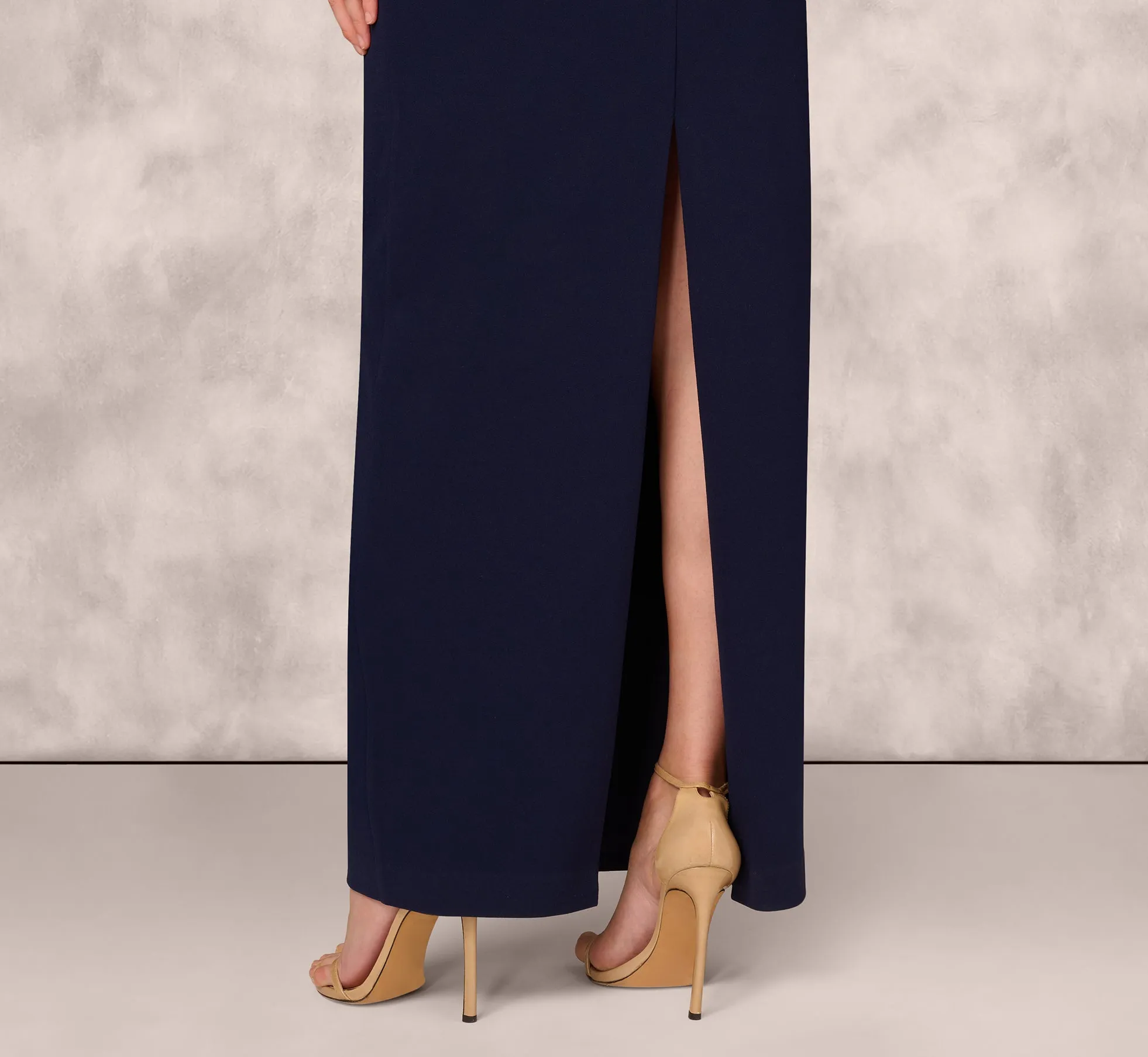 Strapless Beaded Flower Gown In Navy sold by Adrianna Papell product image thumbnail 4