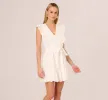 Sleeveless Ruffle Eyelet Mini Dress In Ivory sold by Adrianna Papell