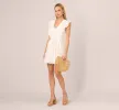 Sleeveless Ruffle Eyelet Mini Dress In Ivory sold by Adrianna Papell