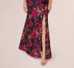 One Shoulder Jacquard Dress In Navy Pink sold by Adrianna Papell