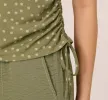 Cap Sleeve Ruched Side Top In Oil Green Scribble Daisy sold by Adrianna Papell