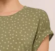Cap Sleeve Ruched Side Top In Oil Green Scribble Daisy sold by Adrianna Papell