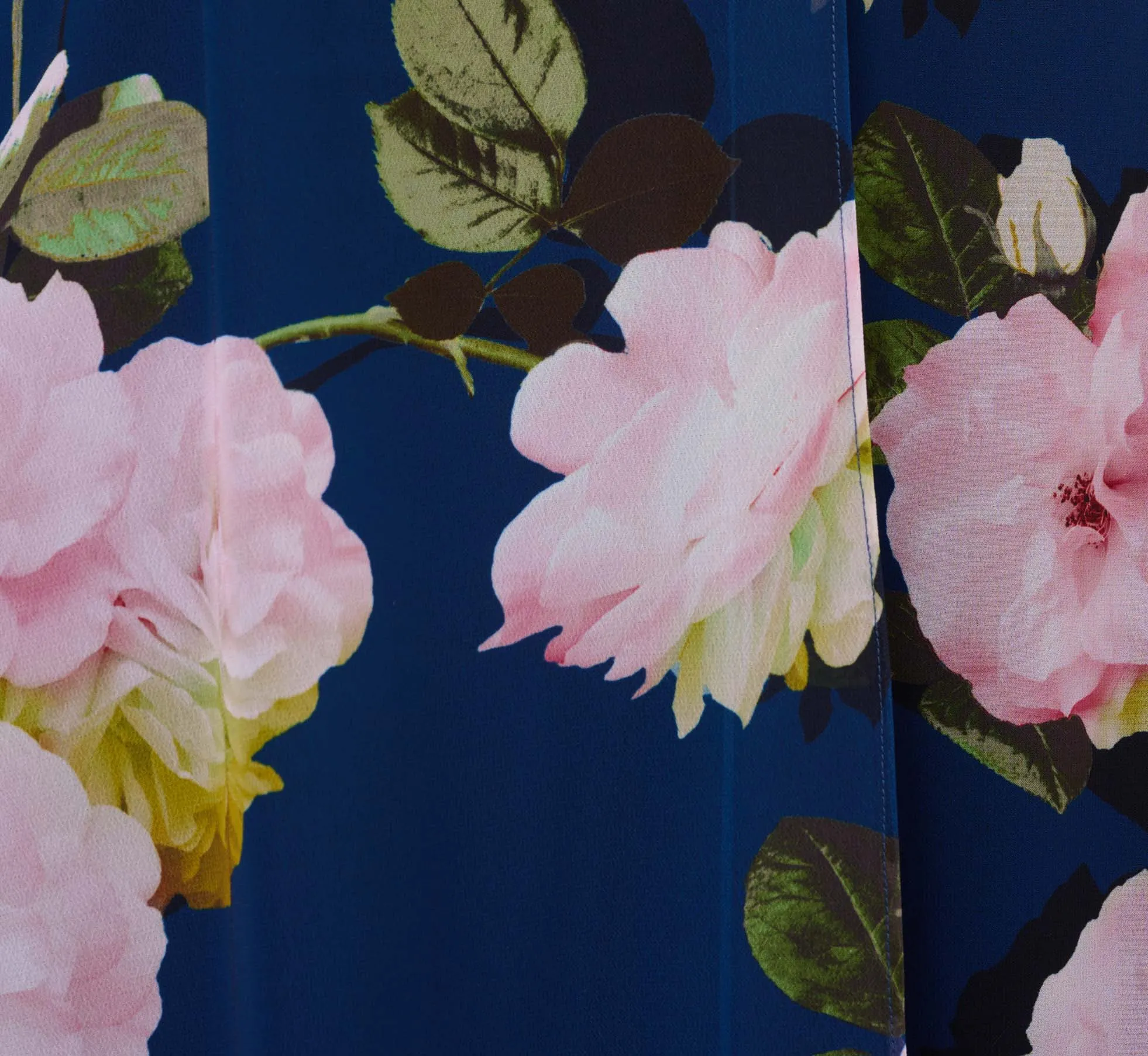 Floral Print Chiffon Cropped Jumpsuit In Navy Multi sold by Adrianna Papell product image thumbnail 4