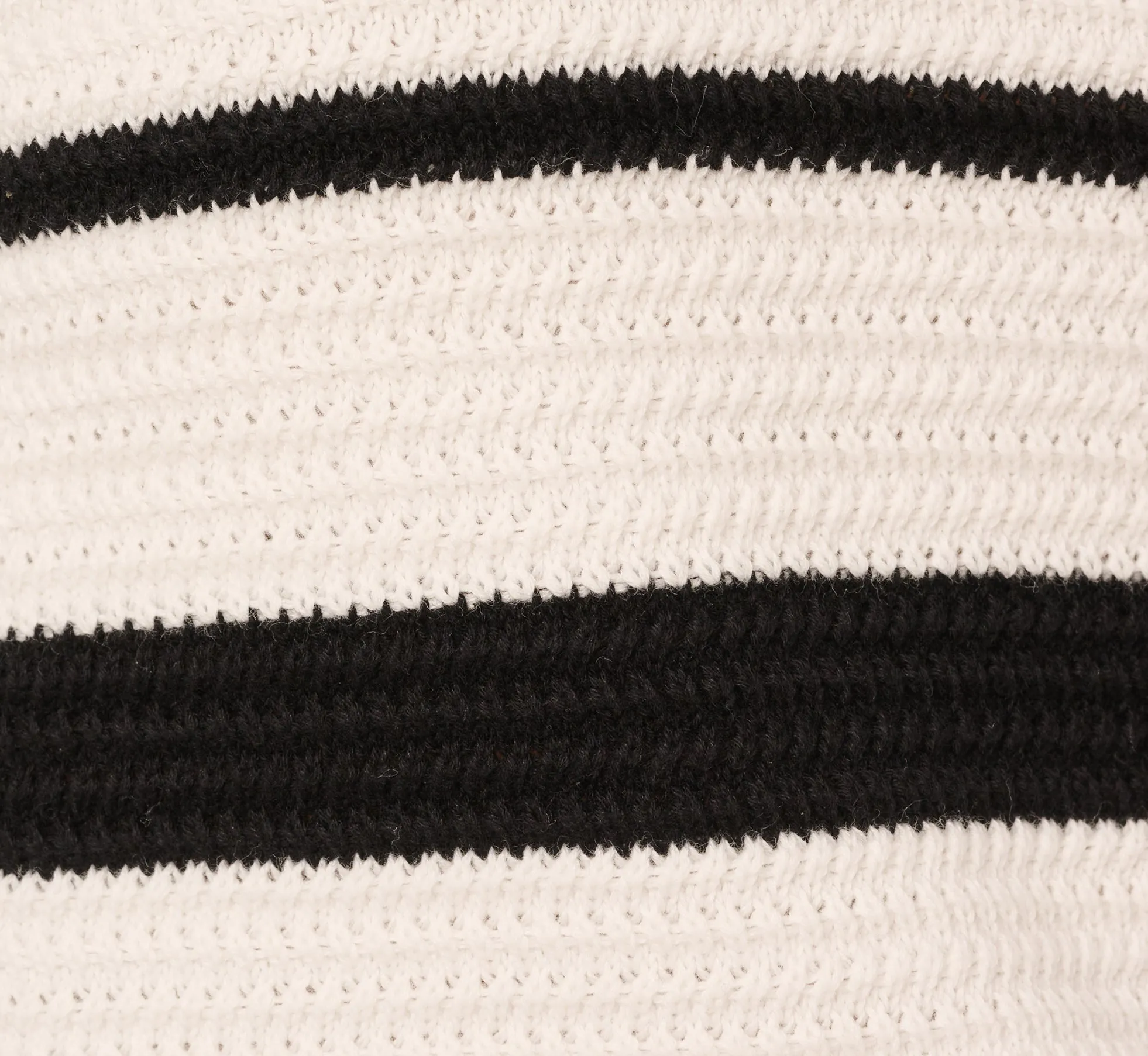 Long Sleeve Striped Polo Sweater Top In Ivory Black sold by Adrianna Papell