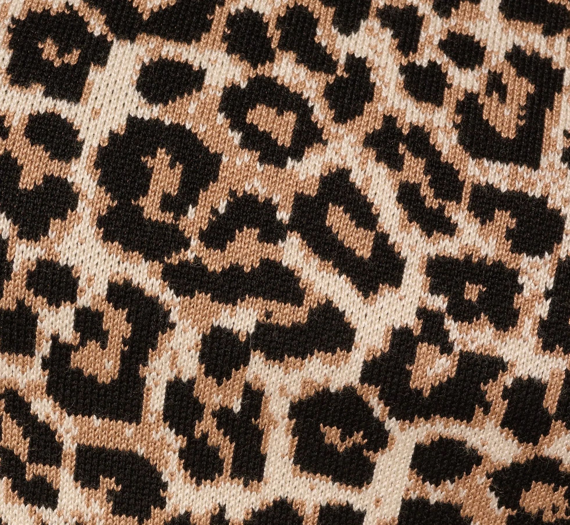 Short Sleeve Chain Patterned Knit Top In Bengal Cheetah sold by Adrianna Papell product image thumbnail 4