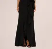 Strapless Sequin Ruffle Combo Gown In Black sold by Adrianna Papell