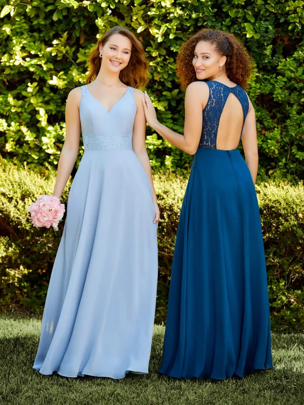 Chiffon and Lace A-Line Dress with Pockets sold by Adrianna Papell