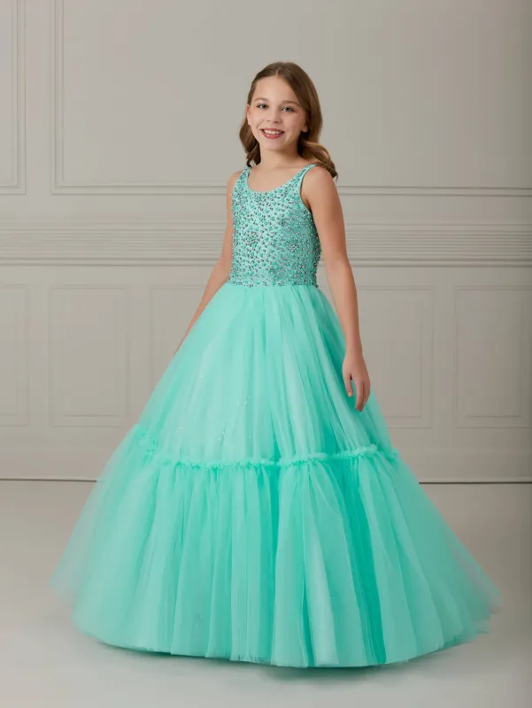 Hand-Beaded Tulle Scoop Neck A-Line Gown sold by Adrianna Papell