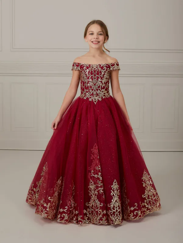 Sequin Lace and Tulle Off-Shoulder Gown sold by Adrianna Papell