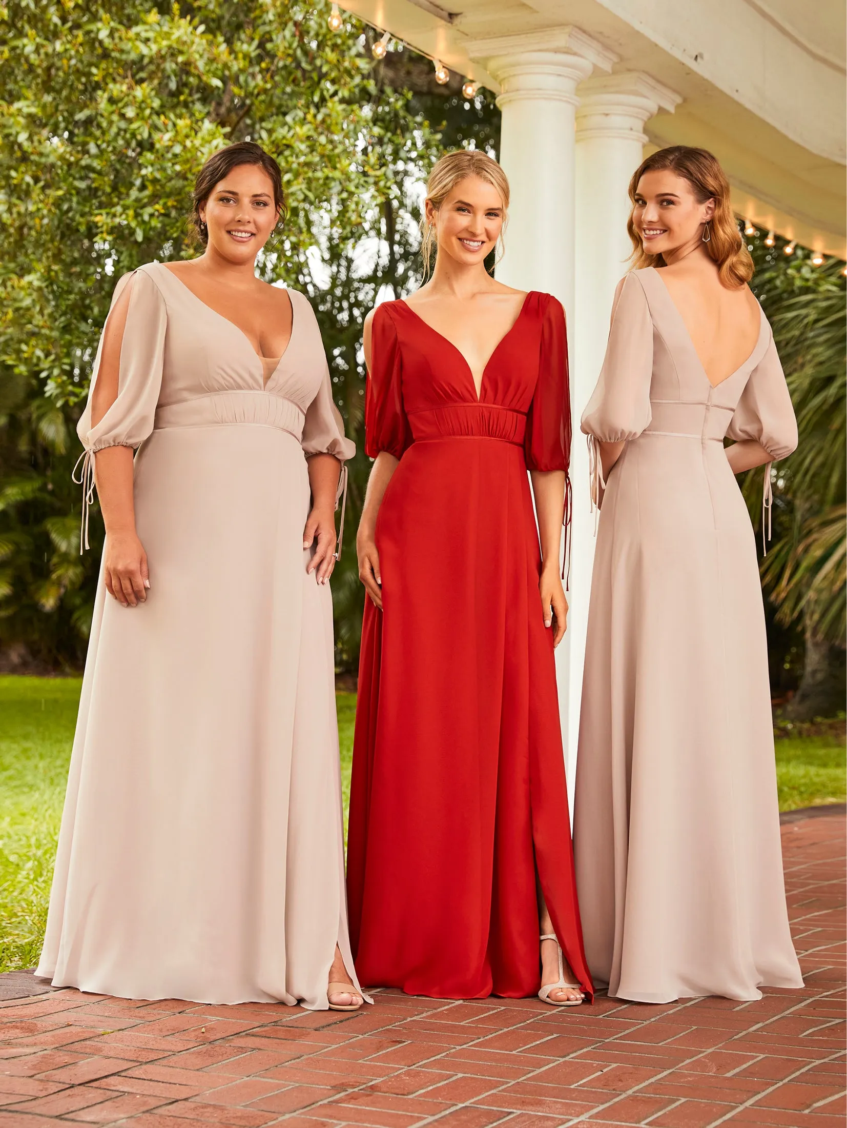 Banded Waist Chiffon Gown sold by Adrianna Papell