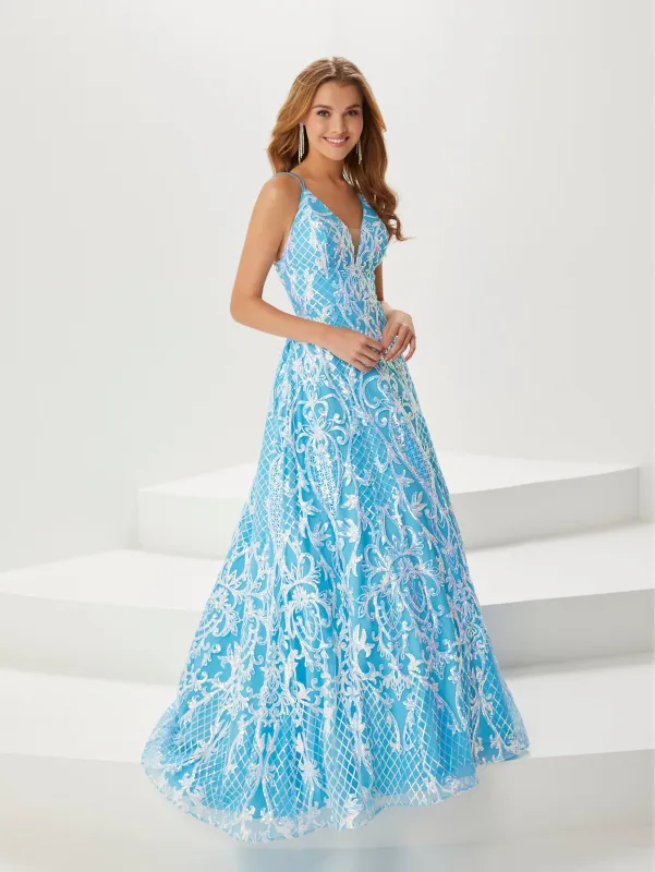 Liquid Sequin A-Line Gown sold by Adrianna Papell