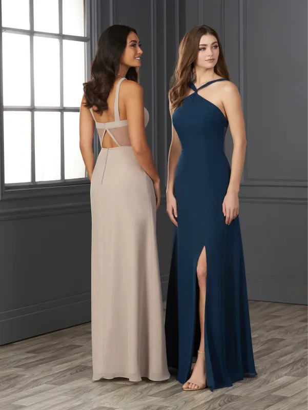 Chiffon and Tulle Halter A-Line Gown sold by Adrianna Papell