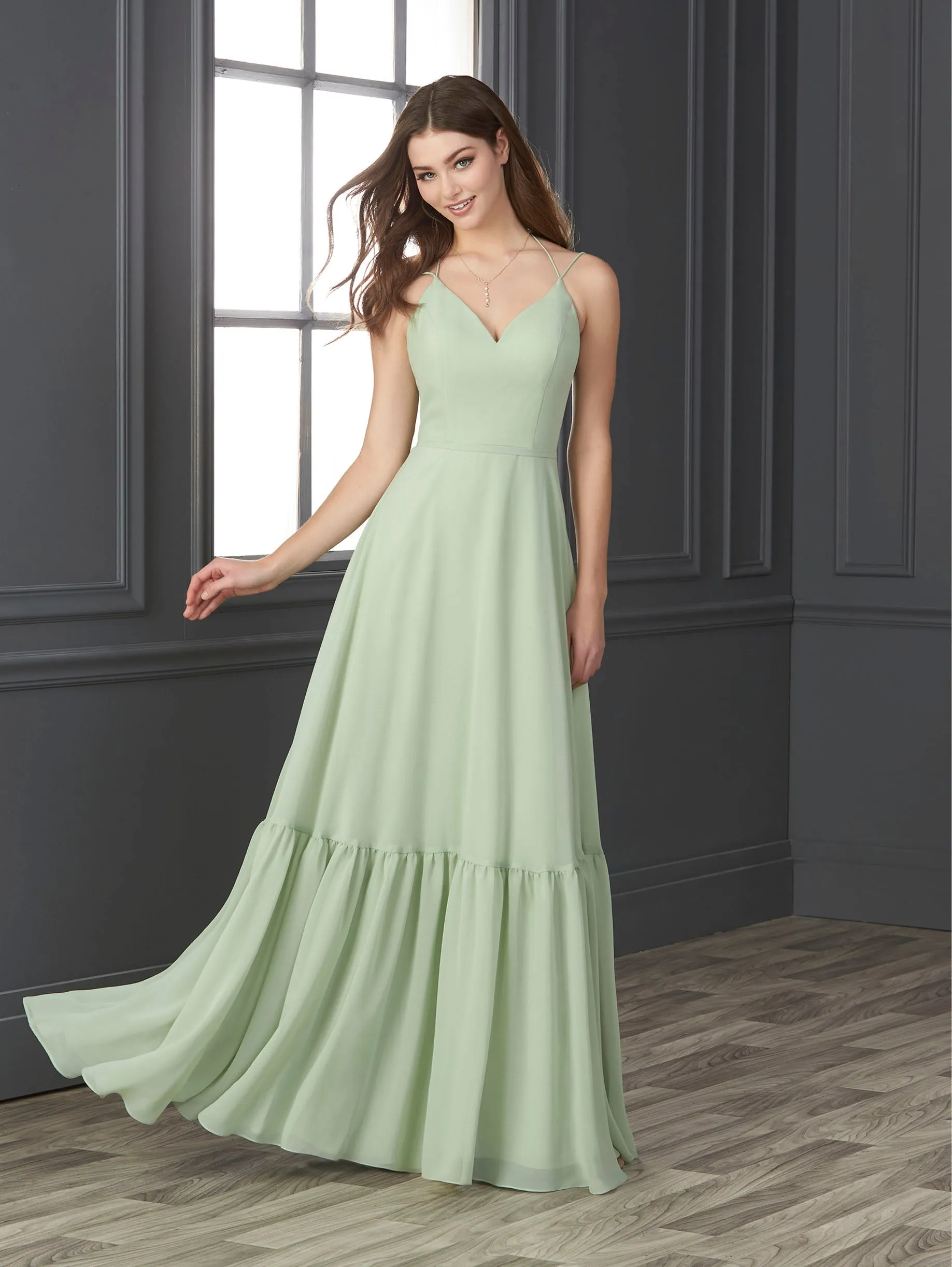 Chiffon Sweetheart Neckline A-Line Gown sold by Adrianna Papell