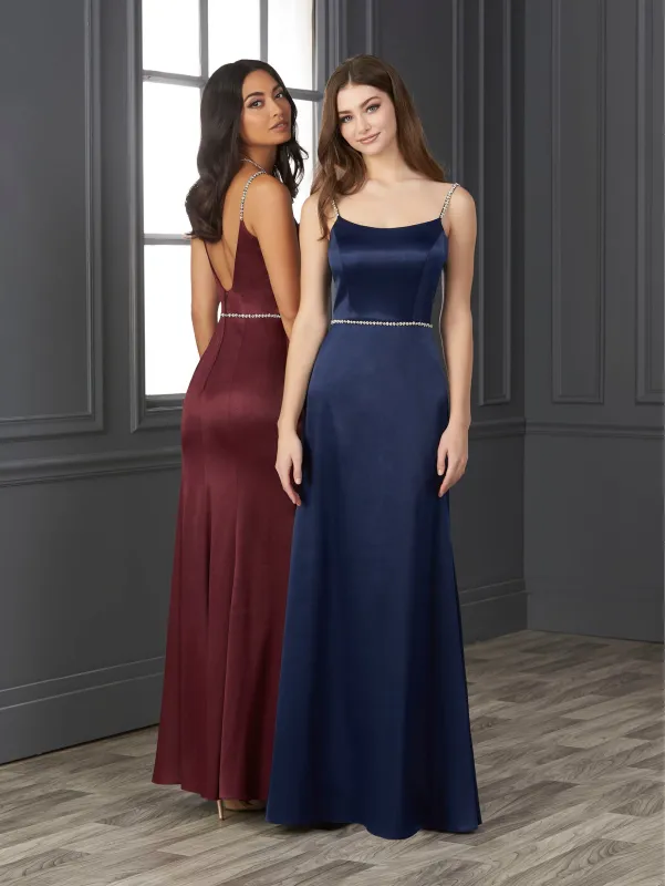 Hand-Beaded Crystal Satin Fit-And-Flare Gown sold by Adrianna Papell