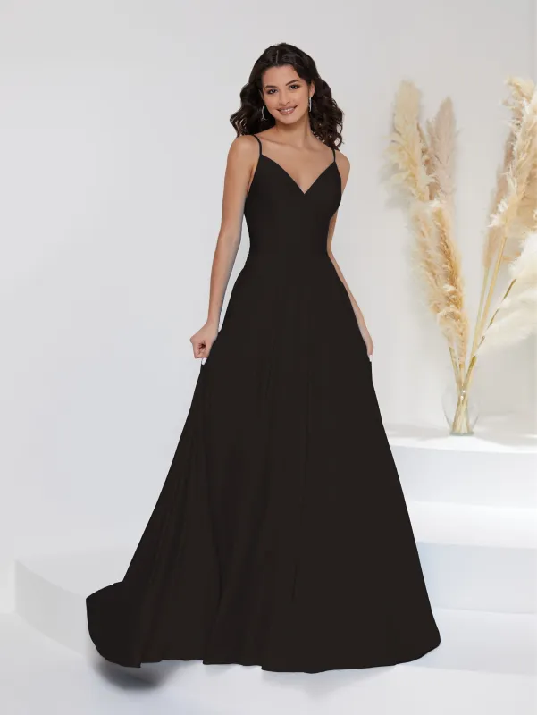 Pleated A-Line Gown with Lace-Up Back sold by Adrianna Papell
