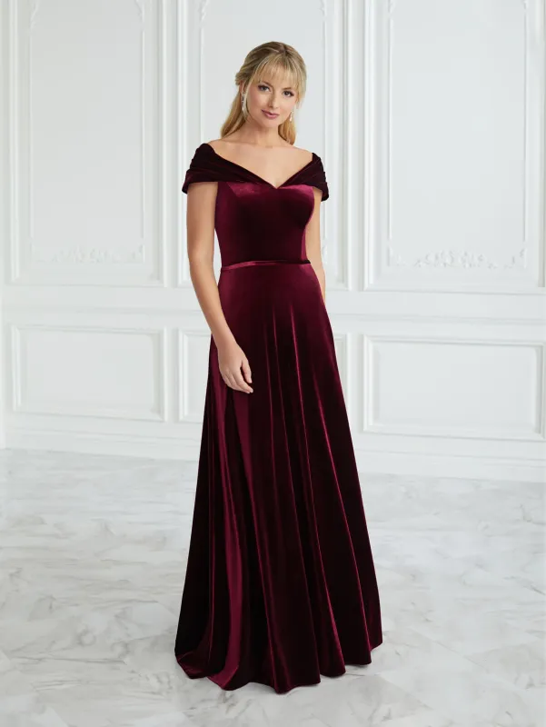 Velvet Off-The-Shoulder A-Line Gown sold by Adrianna Papell