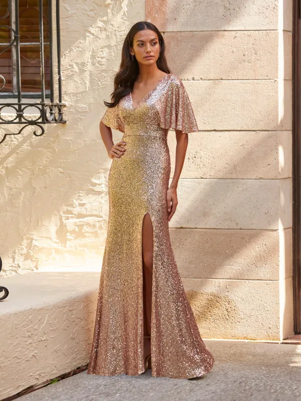 Sequined V-Neck Gown sold by Adrianna Papell